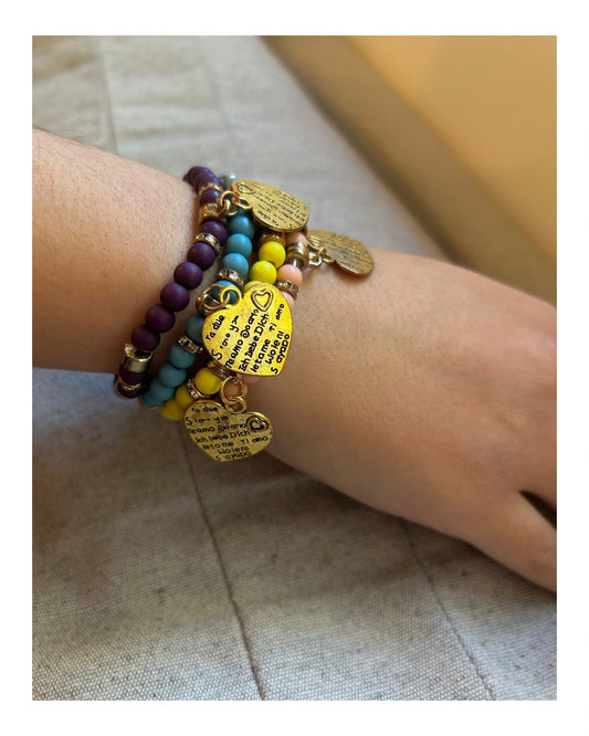 Pulseras acrílico - corazón