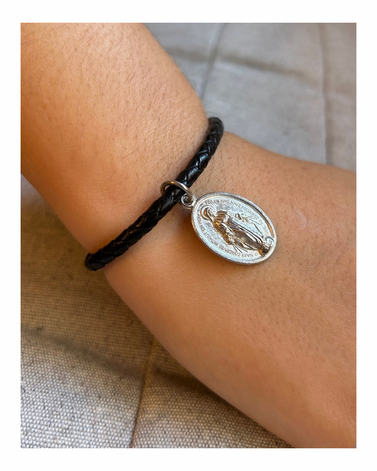 Pulsera cuero trenzado
