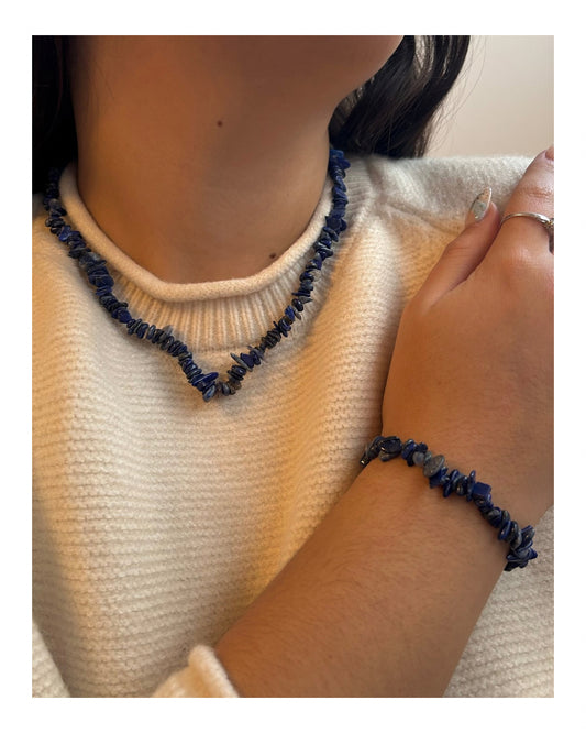 Conjunto Collar y Pulsera - lapislázuli