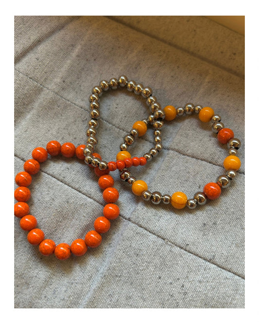 Pulsera acrílico - anaranjado