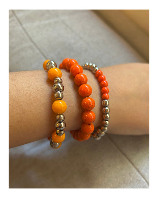 Pulsera acrílico - anaranjado