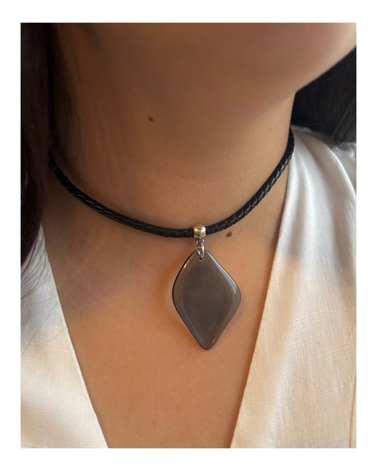 Gargantilla cuero trenzado