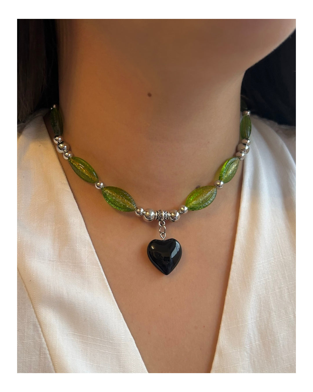 Collar verde - ónix