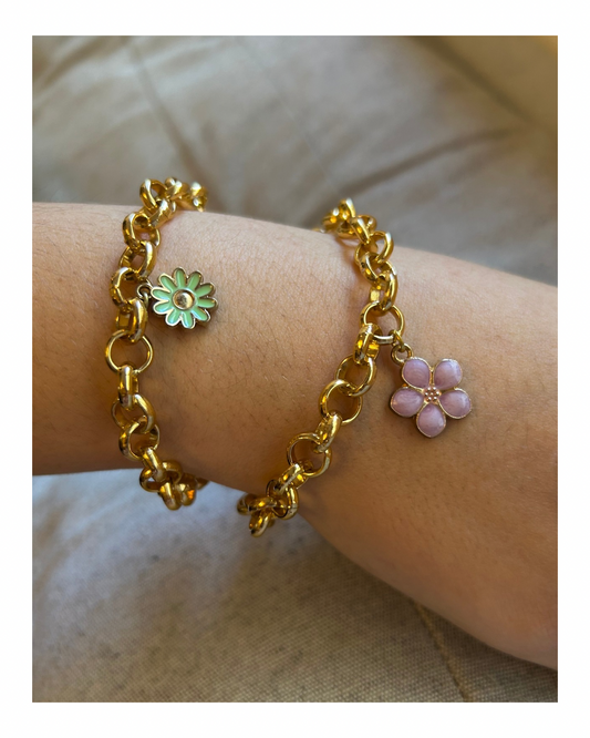 Pulseras Rolo dorado