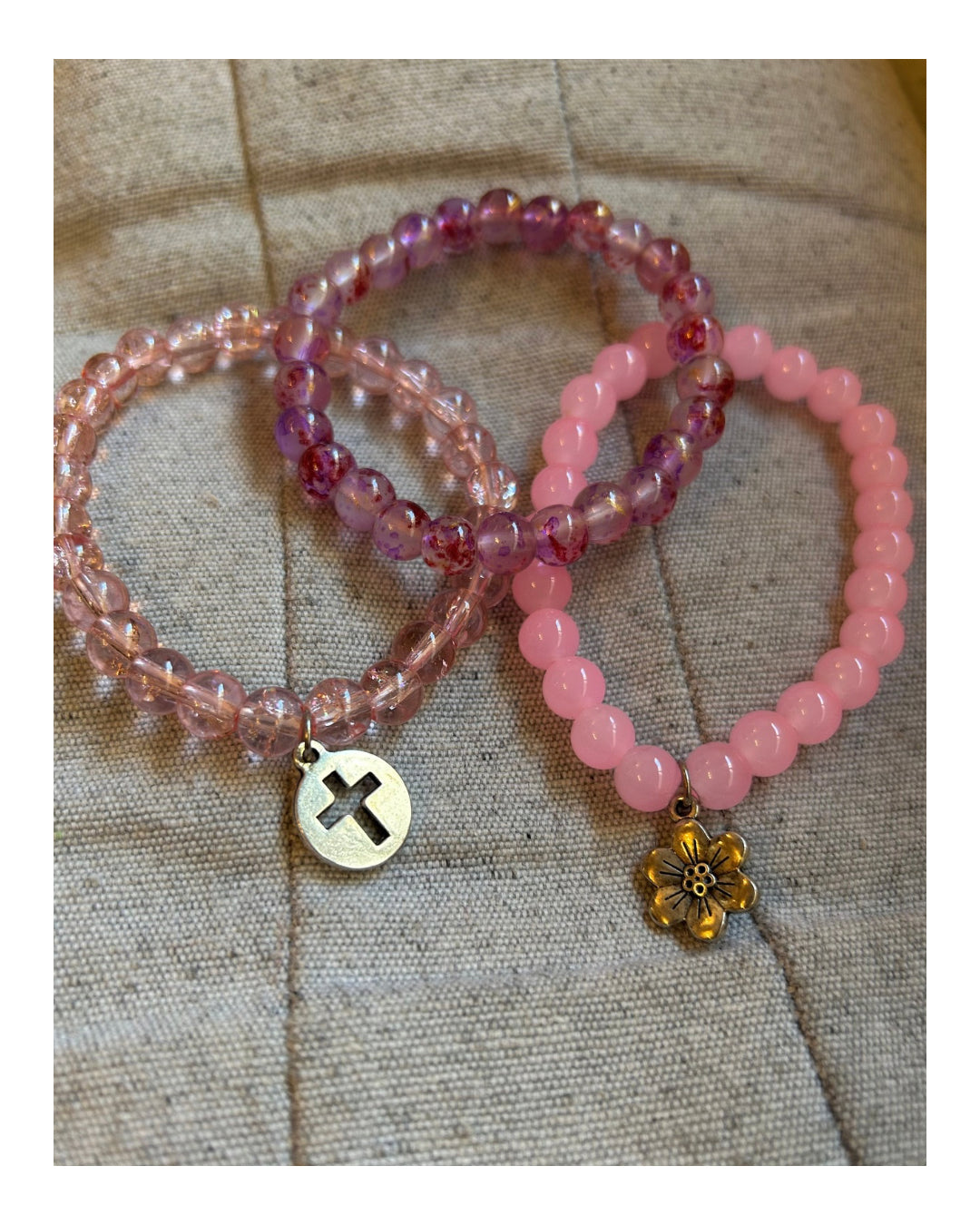 Pulsera acrílico - rosa
