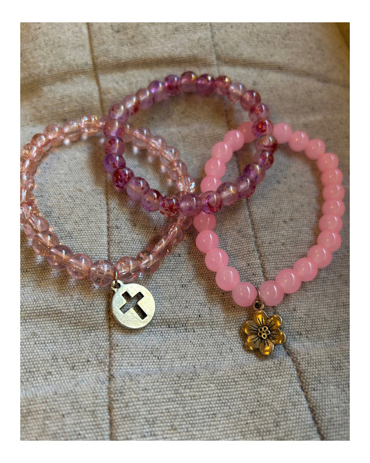 Pulsera acrílico - rosa