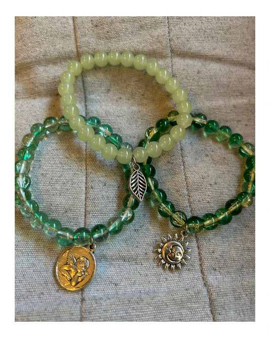Pulsera acrílico - verde